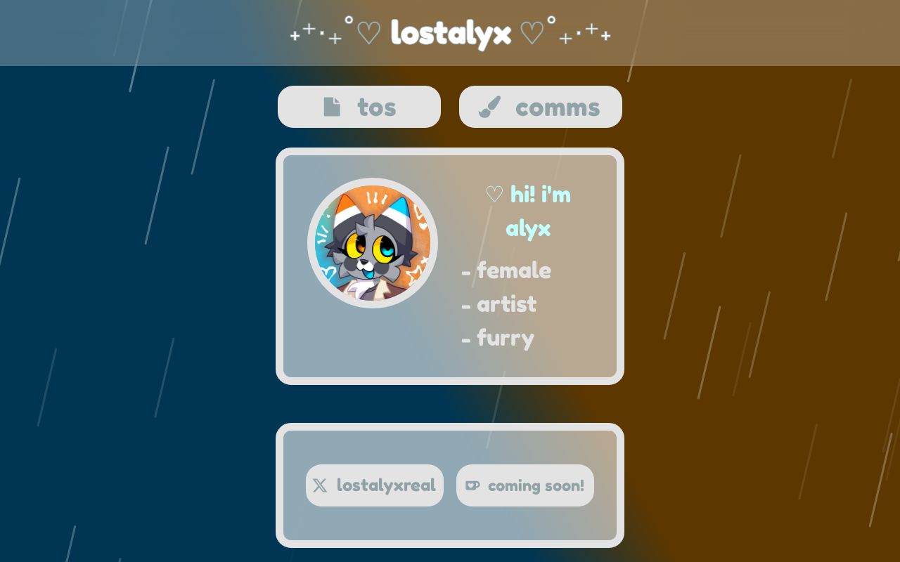 Carrd profile picture for @lostalyx